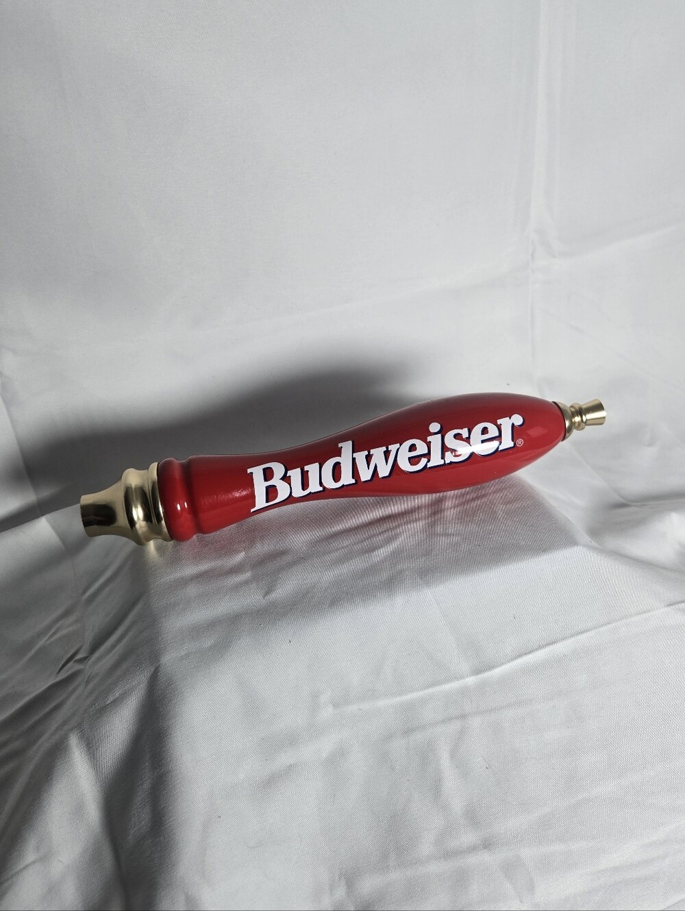 Vintage Budweiser Beer Tap Handle – Red & Gold